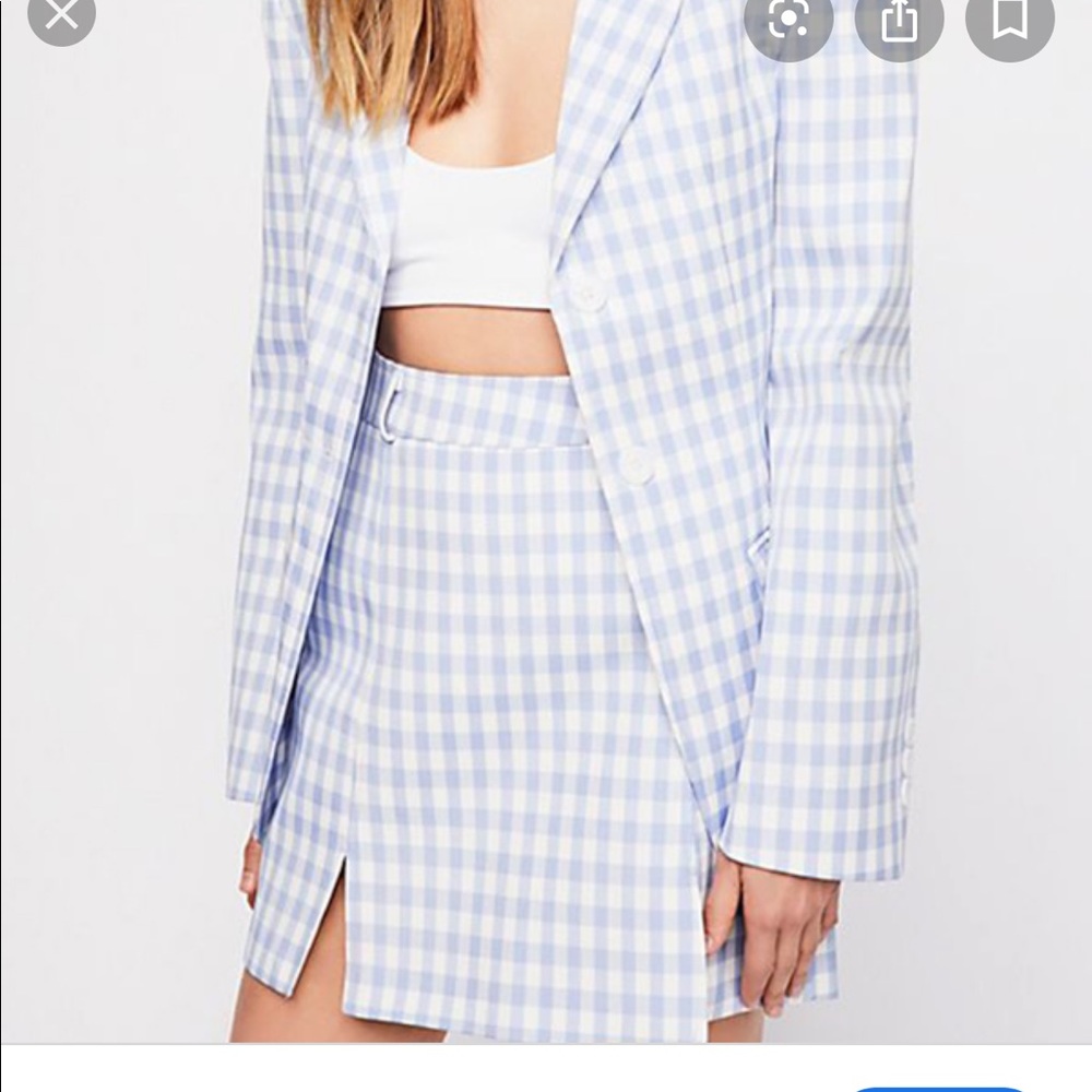 NWT Free People gingham suit set ❤️❤️❤️